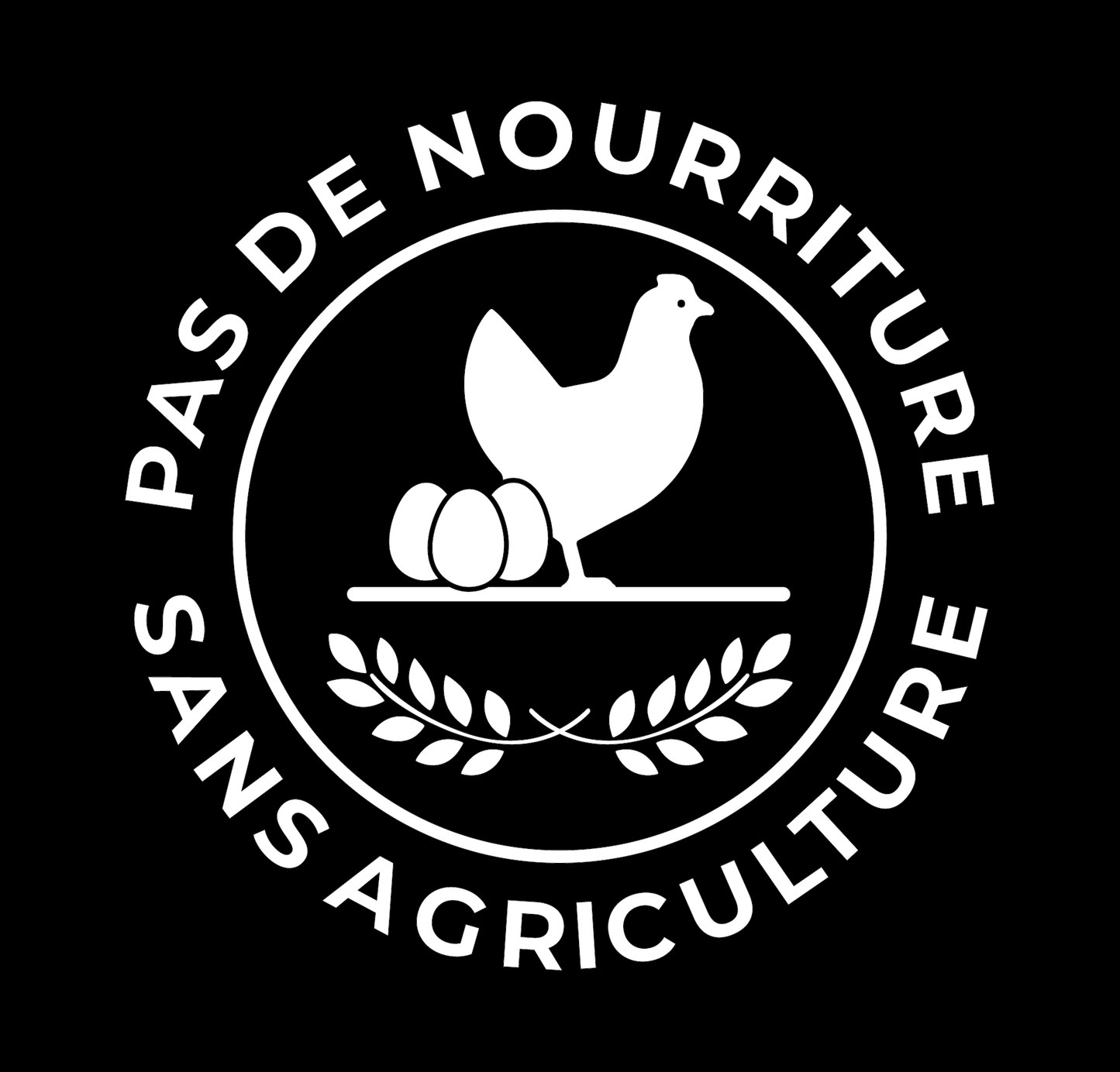 Autocollant BLANC 5 po - Poule