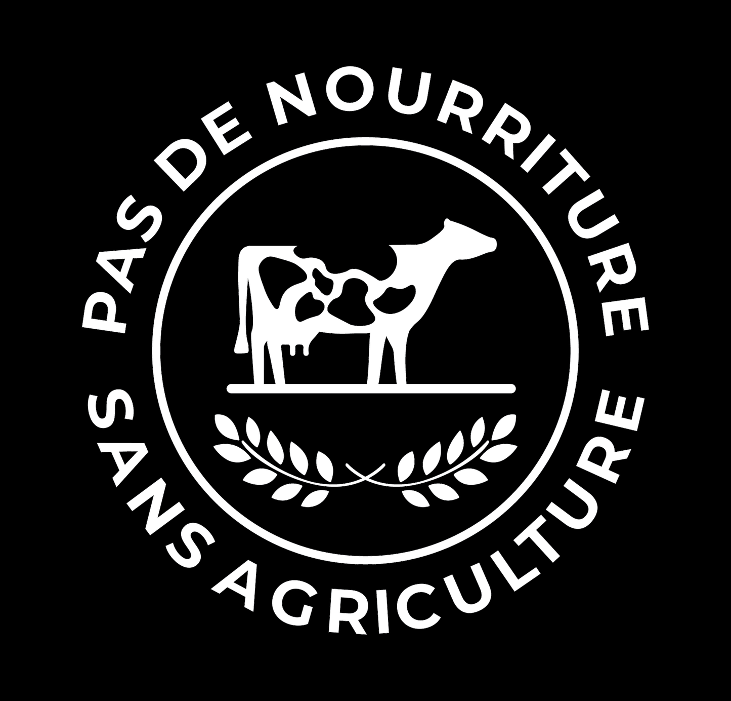 Autocollant BLANC 5 po - Vache